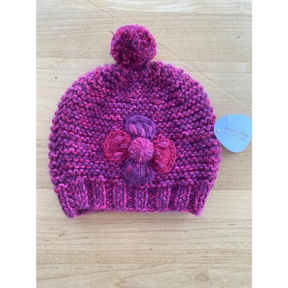 Amorinka Peru Hand Knitted Alpaca Pom Pom Beanie - Picture 1 of 5